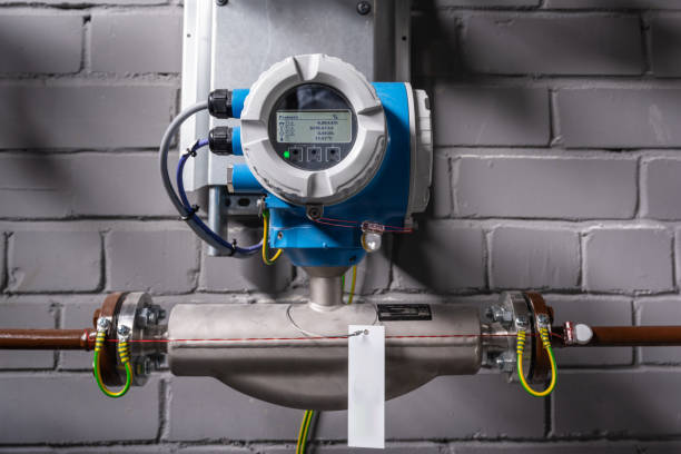 istock Fuel flow meter in the boiler house 2190844457