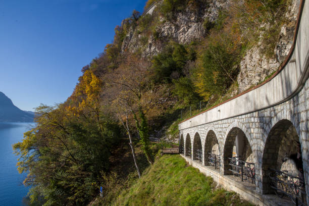 istock Awe OLIVE TRAIL at suburb of LUGANO 2190849021
