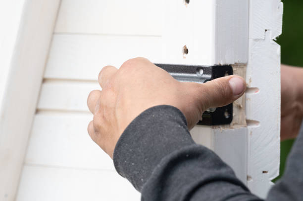 istock Installing a small door lock for a room in a gazebo. 2190849720