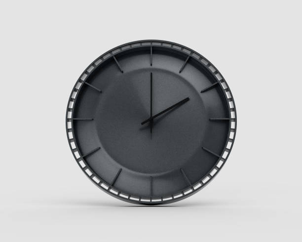 istock A Modern Charcoal Black Wall Clock 02:00 Two O'Clock 2:00 For Modern Interiors 3D Illustration 2190849750