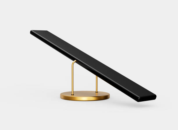 istock Sleek Balance Scale With Black Beam On Golden Stand Leverage And Equilibrium Concept 3D Illustration 2190849974