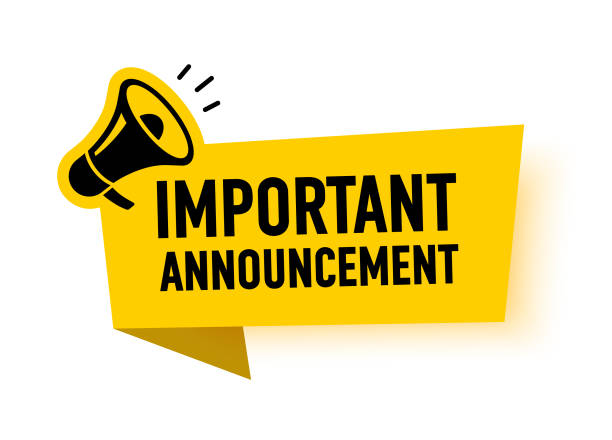 istock Megaphone with Important Announcement speech bubble. Loudspeaker. Banner for business, marketing and advertising. Vector illustration. 2190851065