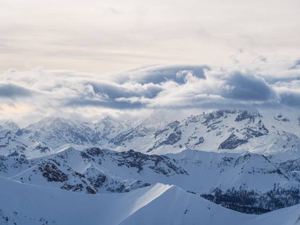 istock Golden hour view from Mont Chaberton with dramatic clouds 2190853561