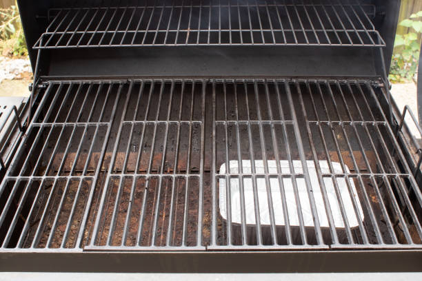 istock Barbeque smoker with water pan ready to cook 2190856193