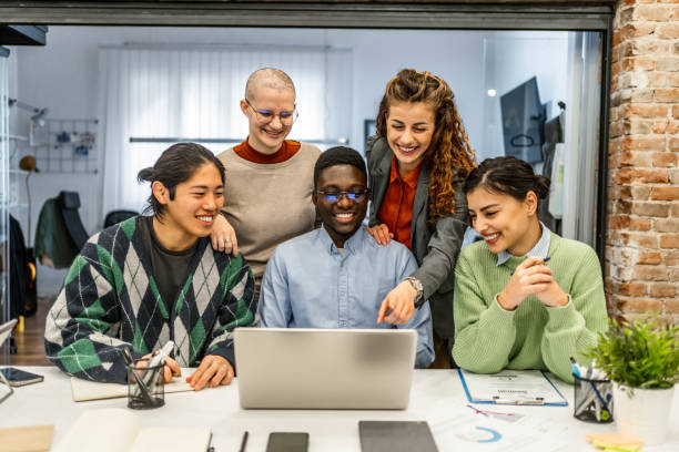 istock Young multi-ethnic businesspeople working together 2190859357
