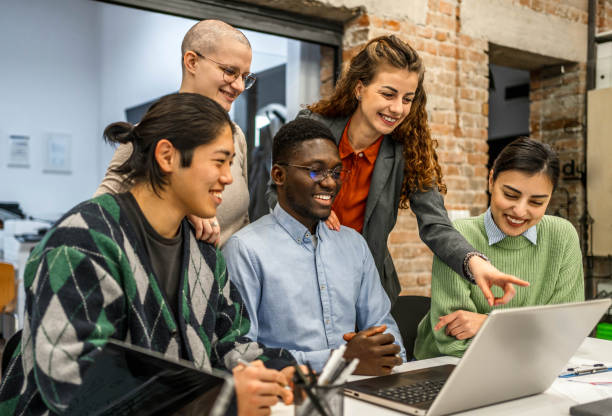 istock Group of young people discussing a new project 2190860346