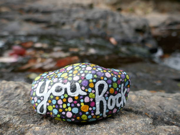 istock Close up of you rock kindness rock on  stone surface 2190862032