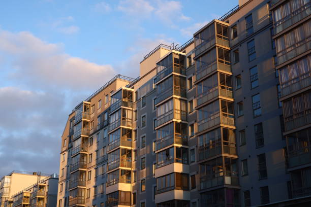 istock A Modern Residential Building Featuring Stylish Balconies Beneath a Bright Blue Sky Above 2190862458