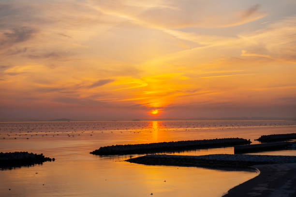 Akashi sea in the evening, Hyogo