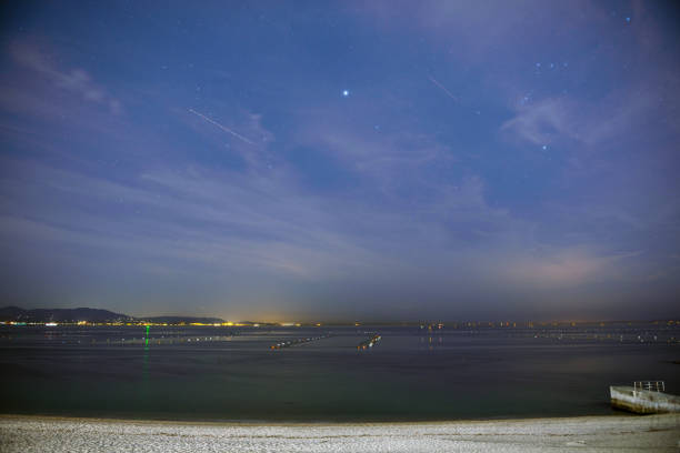 Akashi sea in the night, Hyogo