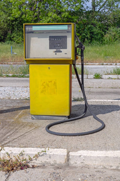 istock Yellow Petrol Pump Station 2190870271