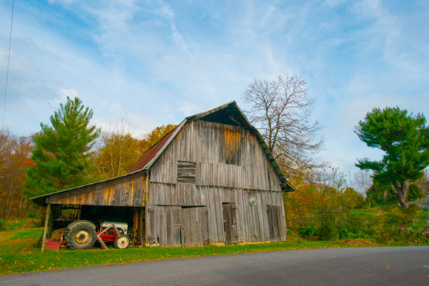 istock Barn-Old Barn with Farmall Tractor-Owen County Indiana 2190871454
