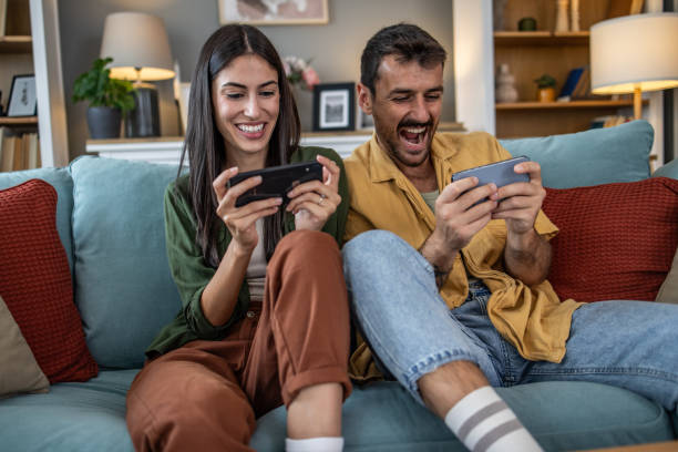 istock A duo of video game champions in action 2190871657