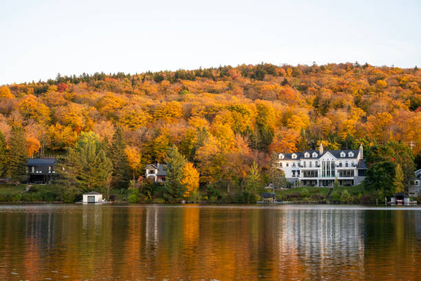istock Fall colors at  Lac Beauport 2190871862