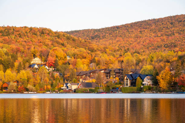 istock Fall colors at  Lac Beauport 2190871869