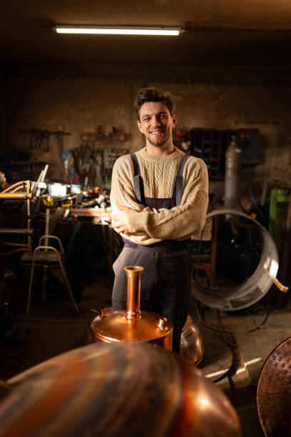 istock Portrait of a worker in copper production 2190872052