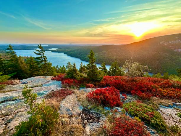istock Acadia National Park, Sunset and Fall Coloring 2190873362