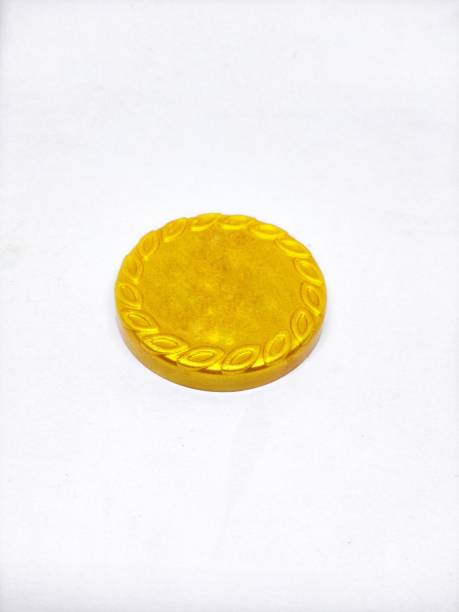 istock Golden Decorative Circular Ornament on Clean White Background 2190874098
