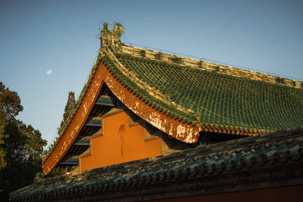 Chinese temple building wall