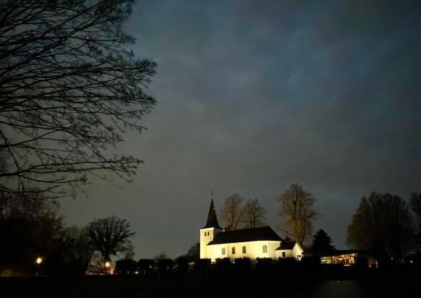 Chapel at dusk in the Province Limburg