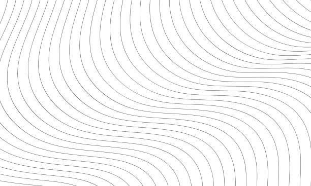 stockillustraties, clipart, cartoons en iconen met minimalist white abstract background with wavy line pattern - gestreept