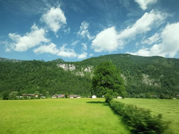 Beautiful View from Train in Bad Ischl, Austria