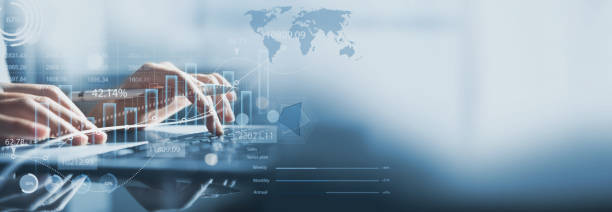 istock Business, finance and investment. Businessman using laptop computer analyzing financial data with economic graph growth chart, Business strategy and planning. market research, financial accounting 2190894286