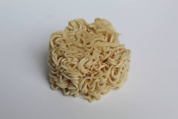 istock Round instant noodles before cooked. Isolated on white background 2190896856