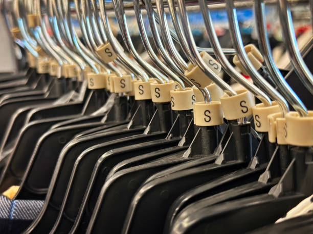 Clothing on Hangers Fashion retail Display Shop