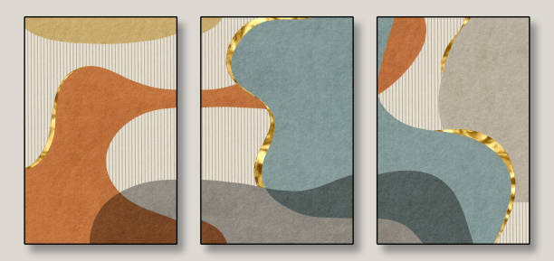istock Contemporary abstract painting with bold lines and geometric shapes, perfect for adding a modern touch to spaces that need a stylish and artistic focal point. 2190902736
