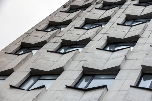 istock Abstract fragment of modern industrial architecture, a concrete wall 2190910738