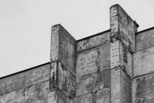 istock Abstract industrial architecture background, rough weathered concrete 2190910740