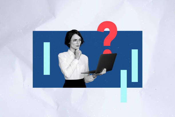 istock Trend artwork collage template composite sketch of laptop remote internet technology netbook young lady office manager creative idea think 2190917286