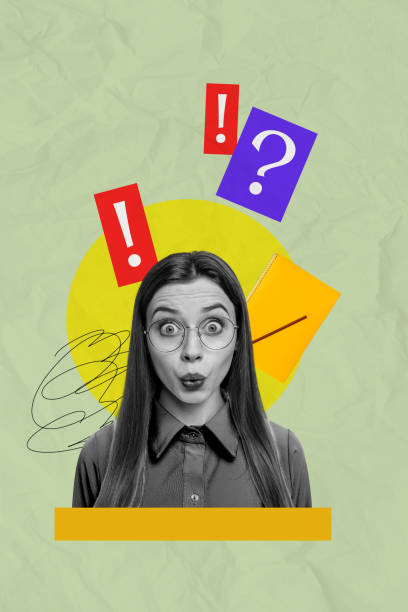 istock Trend artwork collage template composite sketch of brainstorming idea jigsaw think challenge young woman staring portrait eyewear omg face 2190918014