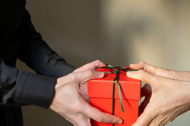 istock Giving red gift on Valentine's Day in slow motion 2190934692