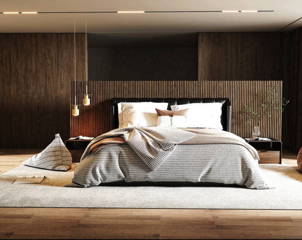 istock 3d render of modern bedroom 2190939808
