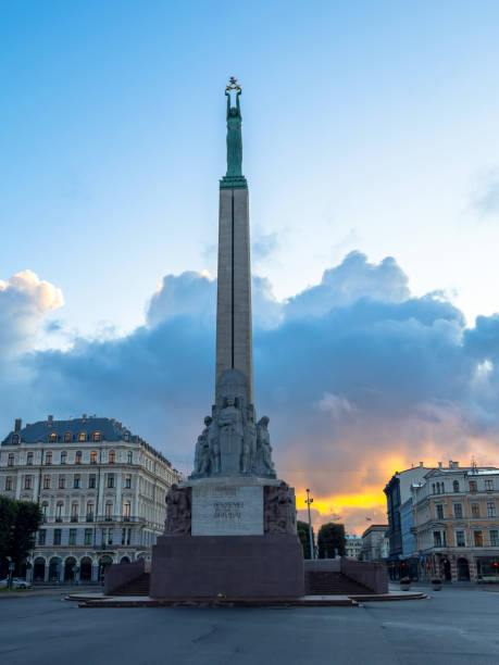 istock Freedom Monument in Riga, morning at sunrise, Latvia 2190942136