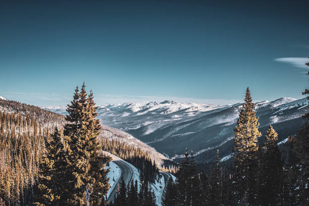 Rocky Mountains in the snow