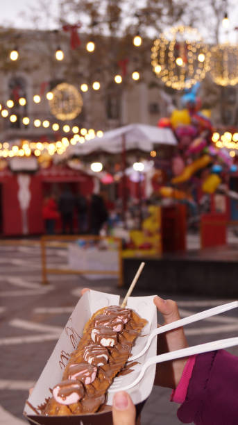 istock Xmas waffles at the xmas market 2190943933