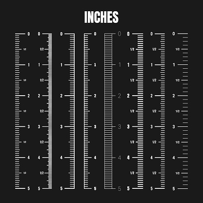 Inch Scale Pdf Vertical Inch Scale For Measuring Length Or Height Various Measurement ...