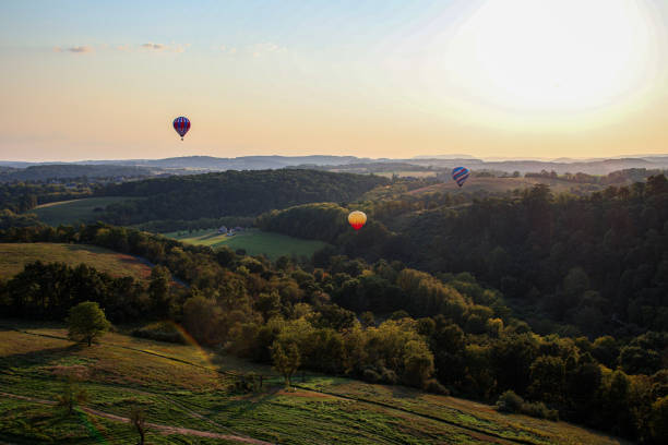 istock Hot Air Balloons Over A Valley 2190946249