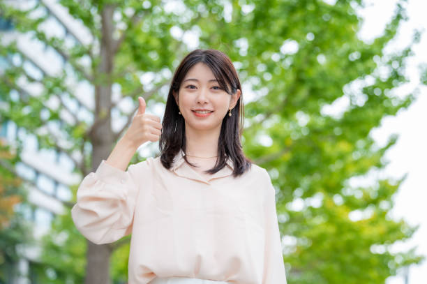 istock A Japanese woman posing well outside 2190948619