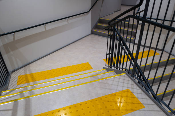 istock Stairs with yellow Tactile Paving 2190948869