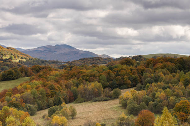 istock Golden Hills and Cloudy Skies Over Bieszczady mountains 2190949613