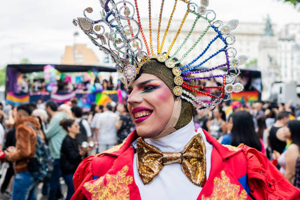 istock LGBT person looking around on a LGBTQIA pride event 2190953548