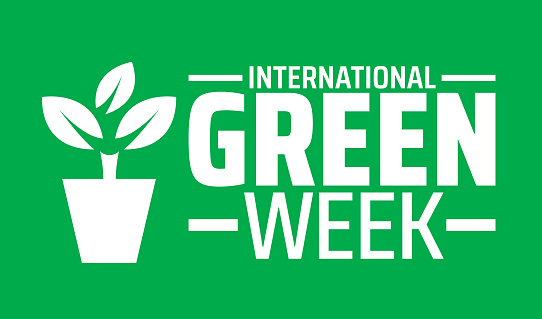 Green Week Pdf International Green Week Background Banner Or Poster Design Template ...