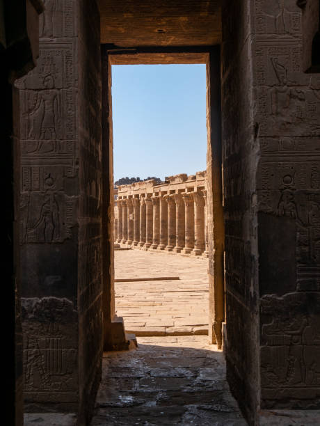 istock Columns seen from a door inside Philae Temple in Aswan, Egypt on a clear afternoon 2190957984
