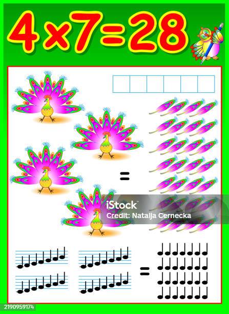Multiplication Notes Page Learn Multiplication Table Educational Page For Children Kids Activity ...