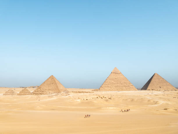 istock The Great Pyramids of Giza, Egypt on a clear afternoon - Elevated viewpoint 2190960164