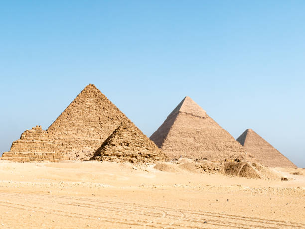 istock The Great Pyramids of Giza, Egypt on a clear afternoon 2190960179